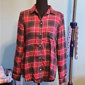 American Eagle Outfitters Medium Boyfriend Flannel EUC